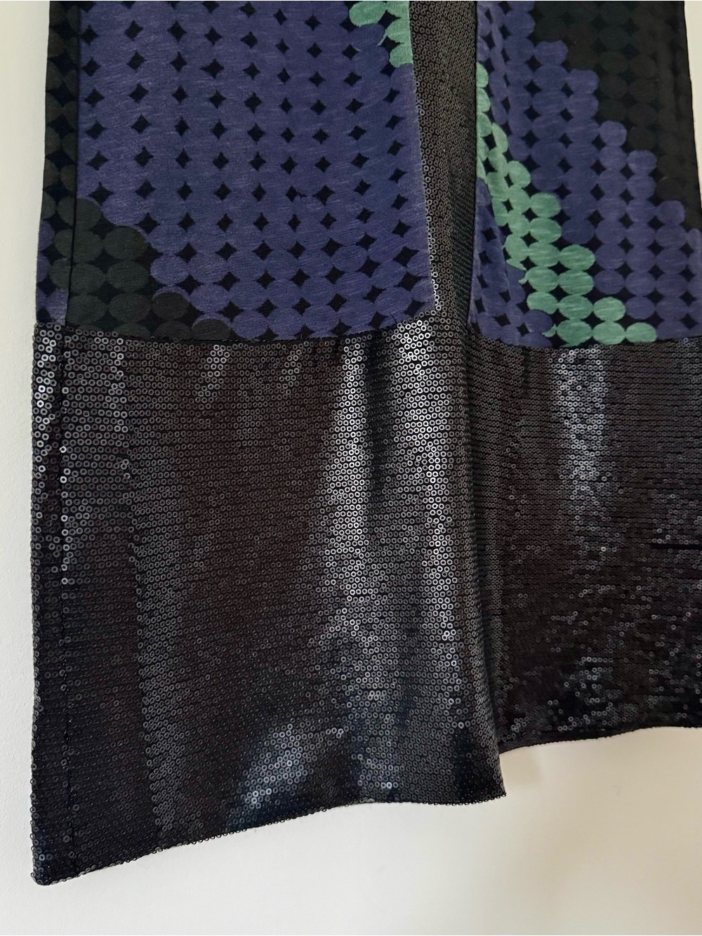 Custo Barcelona Y2K Geometric Sequin Mini Dress, Black, Navy, Green – Size 1, XS - Picture 3 of 7